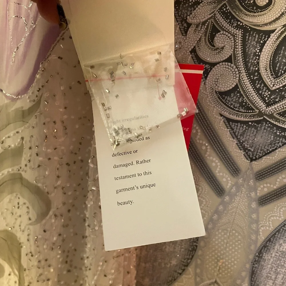 Laurence Kazar Ivory Beaded  Size 8. Full length. dress. New VINTAGE - Picture 7 of 16